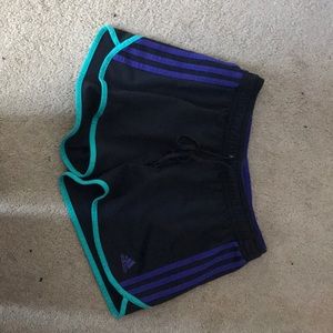 Purple Adidas shorts